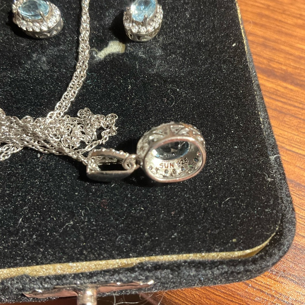 NWT Blue Topaz & Sterling Silver Set - Picture 5 of 10
